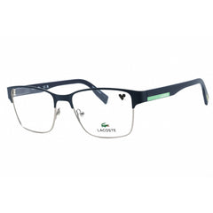 Lacoste Men's Eyeglasses - Matte Blue Metal Square Shape Full Rim Frame | L2286 401