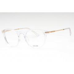 Police Unisex Eyeglasses - Transparent Plastic Round Full Rim Frame | VPLD93 0880