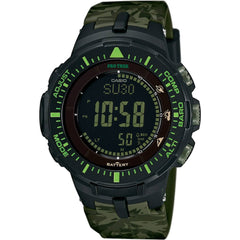Casio Men's Watch - Pro Trek Grey Digital Dial Camouflage Resin Strap | PRG300CM-3