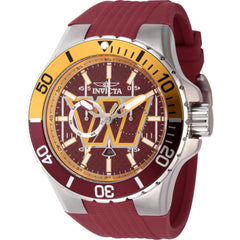 Invicta Men's Watch - NFL Washington Commanders Burgundy Glass Fiber Dial | 45402