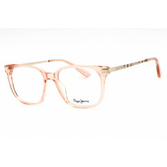 Pepe Jeans Women's Eyeglasses - Crystal Amber Plastic Square Full Rim | PJ3430 C5