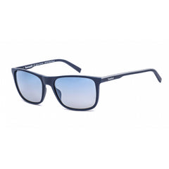 Timberland Men's Sunglasses - Matte Blue Plastic Rectangular Full Rim | TB9195 91D