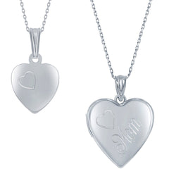 Classic Women's Pendant and Locket Set - Mother and Daughter 2PC Mom Heart | J-2746