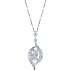 Classic Women's Pendant - Sterling Silver Marquise Us2gether Cubic Zirconia | K-7440