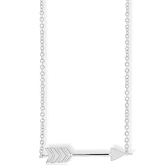 Classic Women's Necklace - Sterling Silver Arrow Styled with Lobster Clasp | L-3562