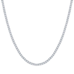 Classic Women's Necklace - Sterling Silver 2mm CZ Tennis | M-6884-16