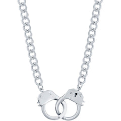 Men's Necklace - Stainless Steel Link with Handcuff Lock | SL-7078