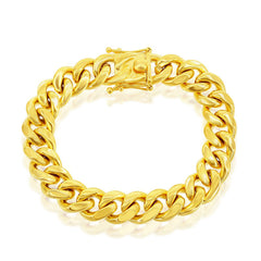 Men's Bracelet - Gold Plated Stainless Steel 14mm Miami Cuban Link | ST-1595