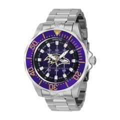 Invicta Men's Watch - NFL Baltimore Ravens Purple Dial Stainless Steel Case | 42122