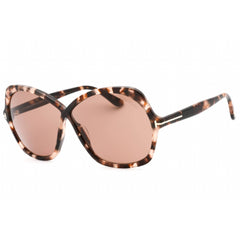 Tom Ford Women's Sunglasses - Coloured Havana Butterfly Frame Violet Lens | FT1013 55Y