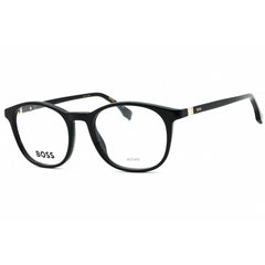 Hugo Boss Men's Eyeglasses - Black Plastic Round Full Rim Frame | BOSS 1437 0807 00