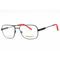 Timberland Men's Eyeglasses - Matte Black Metal Aviator Full Rim Frame | TB1676 002