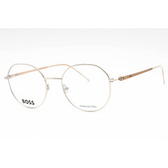 Hugo Boss Women's Eyeglasses - Palladium Gold Metal Round Frame | BOSS 1463 0TNG 00