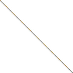 White & Yellow Rhodium over Brass 1.00mm 2 color plated Snake Chain | SRN209