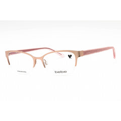 Bebe Women's Eyeglasses - Rose Gold Metal Half Rim Cat Eye Shape Frame | BB5212 770