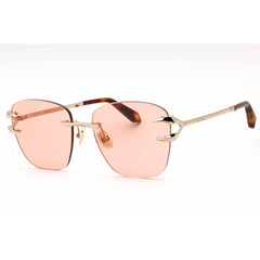 Roberto Cavalli Women's Sunglasses - Light Gold Metal Square Full Rim | SRC022 594F