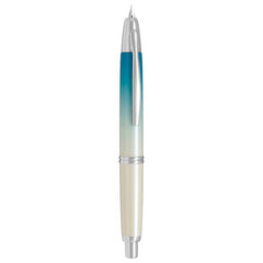 Pilot Fountain Pen - Vanishing Point Rhodium Plated, Seashore, Medium | VP24FBLUMSEA