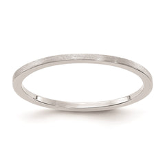 10K White Gold 1.2mm Flat Satin Stackable Band  | 1STK23-120W