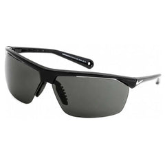 Nike Unisex Sunglasses - Shiny Black/White Half Rim Frame | TAILWIND 12 EV1128 001