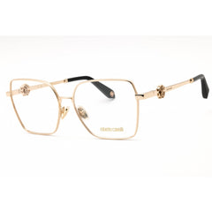 Roberto Cavalli Women's Eyeglasses - Rose Gold Metal Square Full Rim | VRC029 0300