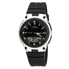 Casio Men's Forester Sports Illuminator Ana-Digi Telememo Databank Black Dial Watch | AW80-1A