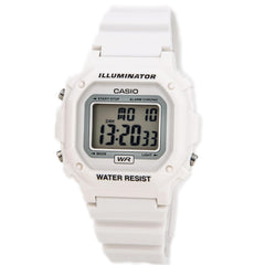 Casio Men's Classic Casual Alarm Chrono White Digital Dial White Resin Watch | F108WHC-7B