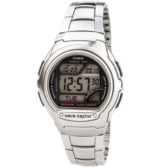 Casio Men's Waveceptor Atomic Digital Illuminator Stainless Steel Bracelet Chrono Watch | WV58DA-1A
