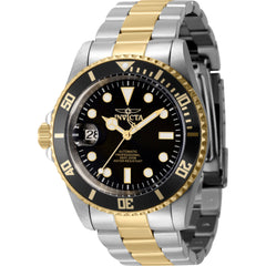 Invicta Men's Watch - Pro Diver Automatic Black Dial Two Tone Steel Bracelet | 43979