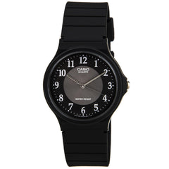Casio Men's Classic Casual Dress Grey Dial Black Resin Strap Watch | MQ24-1B3