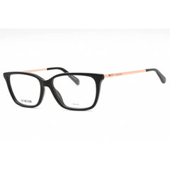 Moschino Love Women's Eyeglasses - Black Acetate Rectangular Frame | MOL550 0807 00
