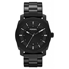 Fossil Mens Machine Black Dial Black IP Steel Bracelet Watch |  FS4775