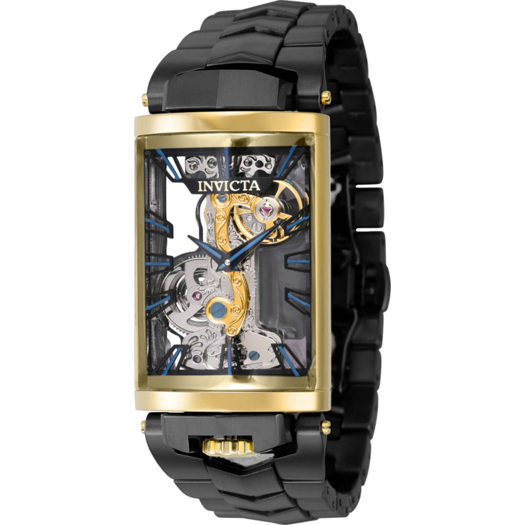 Invicta Gold-Tone Rectangular Watch with Black Dial Buy Invicta IN-42317-AMZUK Men main image 2