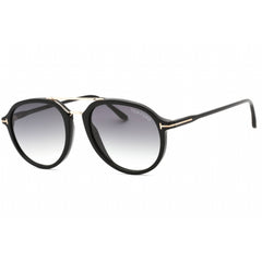 Tom Ford Men's Sunglasses - Shiny Black 53mm Frame Grey Gradient Lens | FT0674 01B