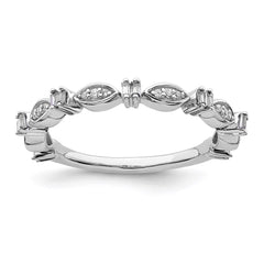 Sterling Silver Stackable Expressions Diamond Ring | QSK2179