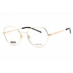 Hugo Boss Women's Eyeglasses - Gold Geometric Metal Full Rim Frame | BOSS 1591 0J5G 00