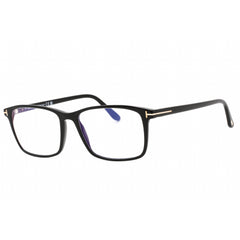 Tom Ford Men's Eyeglasses - Black Plastic Rectangular Full Rim Frame | FT5584-B 001