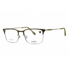 Flexon Men's Eyeglasses - Matte Moss/Silver Metal Rectangular Frame | FLEXON E1132 310