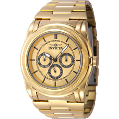Invicta Men's Watch - Slim Quartz Gold Tone Dial Yellow Gold Steel Bracelet | 46261