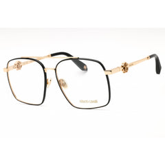 Roberto Cavalli Unisex Eyeglasses - Rose Gold/Black Metal Pilot Frame | VRC028 0301