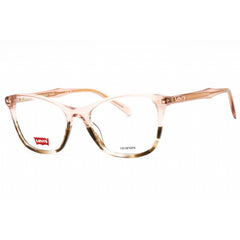 Levi's Women's Eyeglasses - Pink Horn Plastic Cat Eye Full Rim Frame | LV 5017 01ZX 00