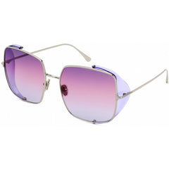 Tom Ford Unisex Sunglasses - Shiny Palladium Metal Square Shape Frame | FT0901 16Z