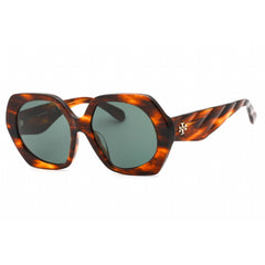 Tory Burch Women's Sunglasses - Dark Wood Brown Horn Geometric Frame | 0TY7195U 19553H
