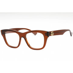 Gucci Women's Eyeglasses - Brown Acetate Cat Eye Shape Frame Clear Lens | GG0999O 003