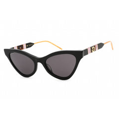 Gucci Unisex Sunglasses - Black Metal Cat Eye Full Rim Frame Grey Lens | GG0597S 001