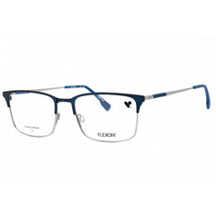 Flexon Men's Eyeglasses - Matte Navy/Silver Metal Rectangular Frame | FLEXON E1132 410