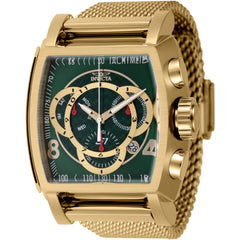 Invicta Men's Watch - S1 Rally Chrono Green and Gold Dial Steel Bracelet | 46015