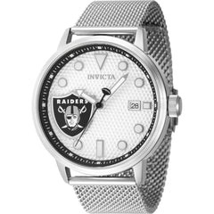 Invicta Men's Watch - NFL Las Vegas Raiders Silver Tone Dial Mesh Bracelet | 47970