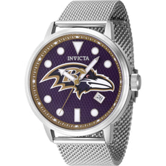 Invicta Men's Watch - NFL Baltimore Ravens Blue Dial Steel Mesh Bracelet | 47976