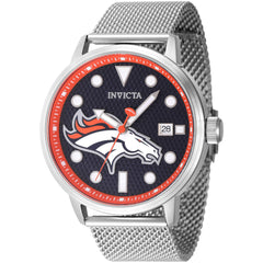 Invicta Men's Watch - NFL Denver Broncos Dark Blue Dial Steel Mesh Bracelet | 47984