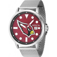 Invicta Men's Watch - NFL Arizona Cardinals Red Dial Steel Mesh Bracelet | 47996